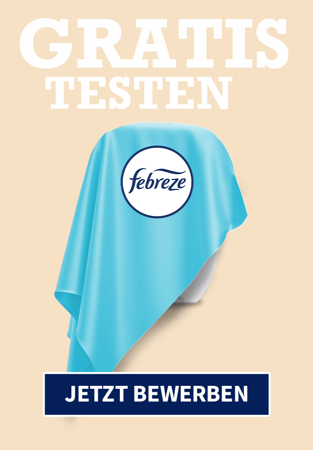 Febreze Produkttest: 50 Tester:innen gesucht