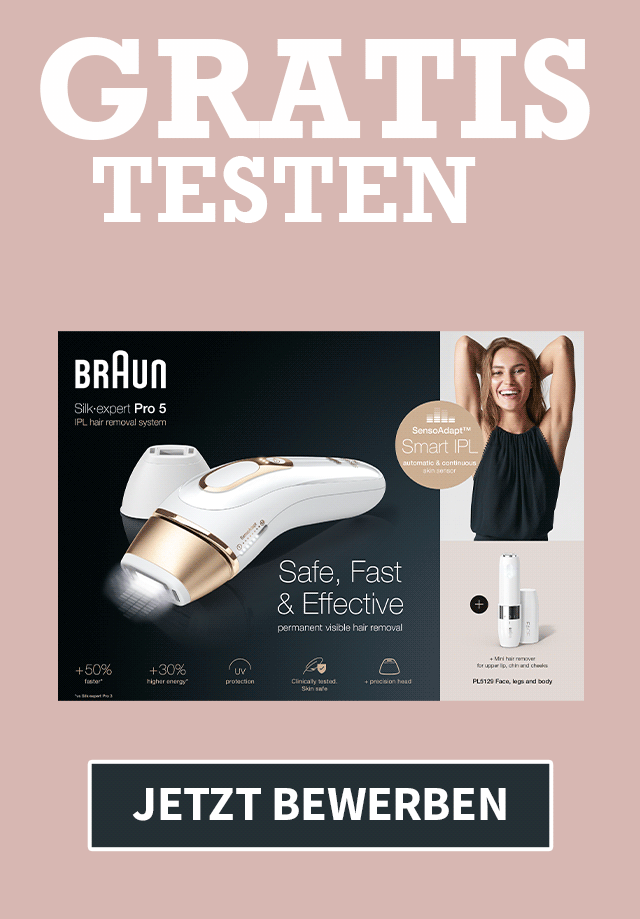 Neue Braun IPL-Geräte: 180 Tester:innen gesucht