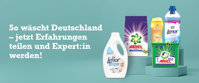 Jetzt Umfrage ausfüllen und P&G Marktforscher:in werden