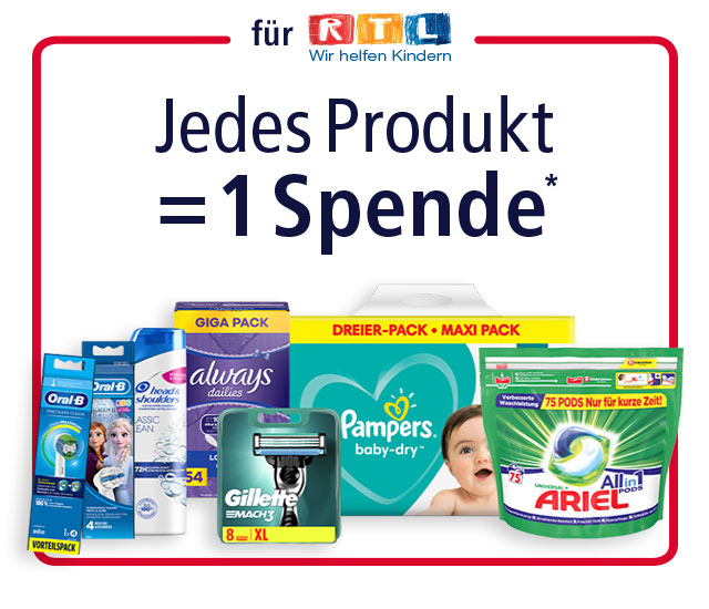 Jedes Produkt = 1 Spende